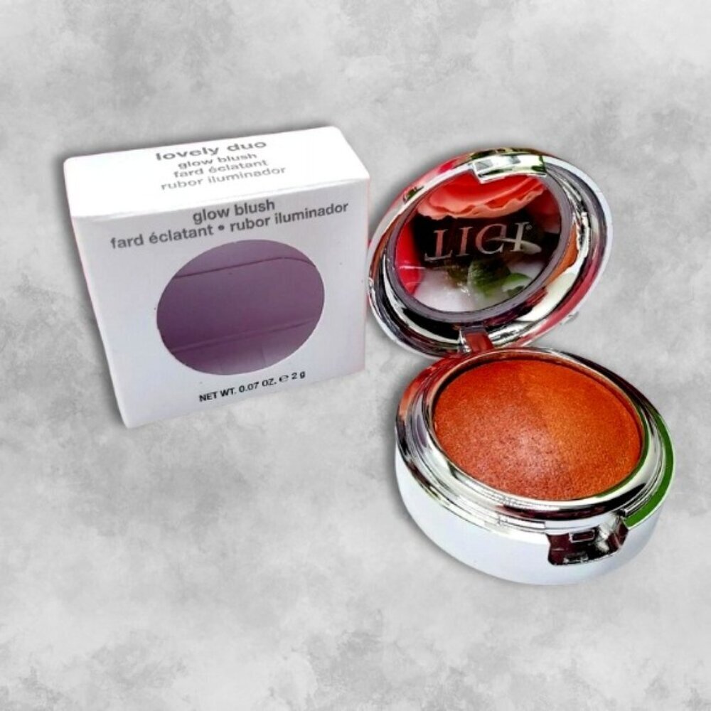 Tigi Glow Compact Powder Blush Duo Natural Glow All Skin Tones Silky Texture NIB